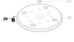 Vis M4 x 8mm plateau de ponçage PEX 270 AE / PSS 280 A